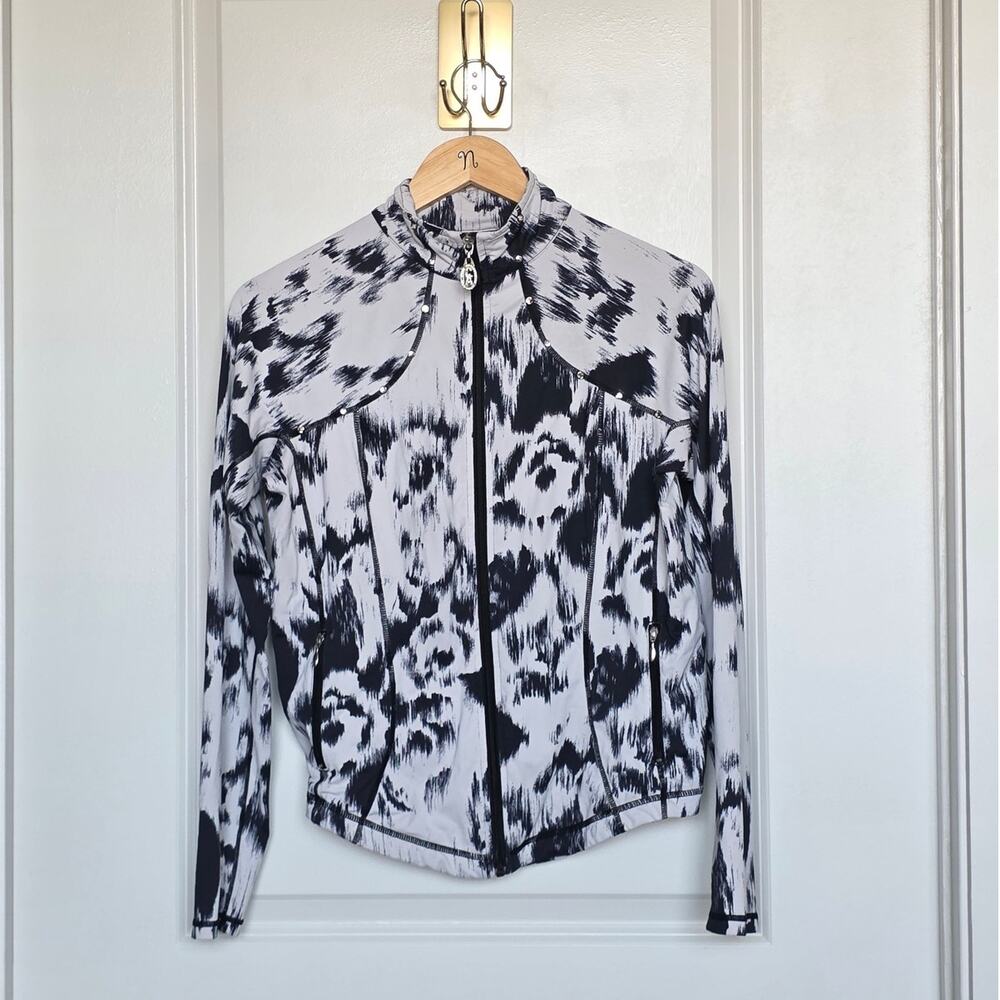 Christine Alexander Blue and White Swavorski Athletic Jacket